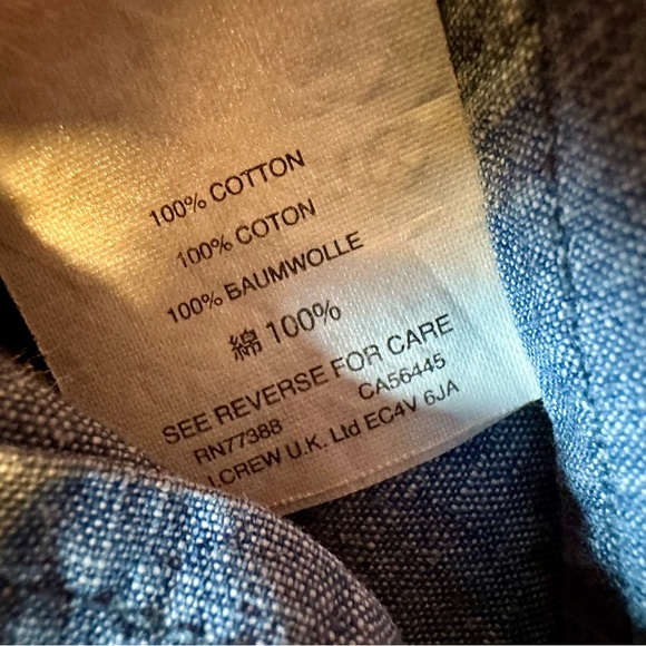 J. Crew ‘Cotton Ruffle Front Pencil Skirt’ in Chambray Blue Size 14 - Picture 12 of 16